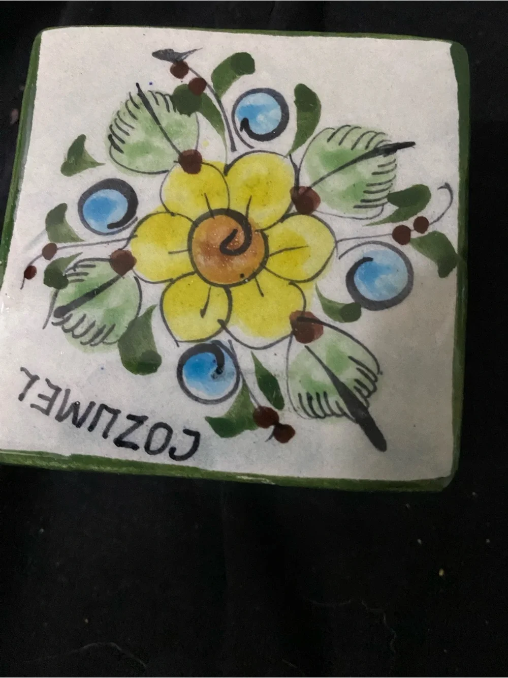 Handmade square ceramic